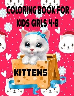 Kittens Coloring Book for Kids Girls 4-8