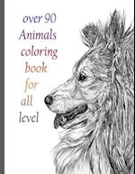 over 90 Animals coloring book for all level