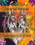 over 90 Animals coloring book for all level