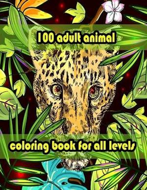 100 adult animal coloring book for all levels