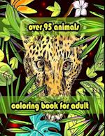 over 95 animals coloring book for adult