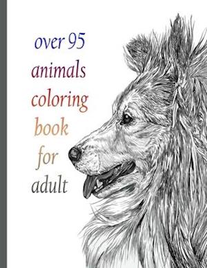 over 95 animals coloring book for adult