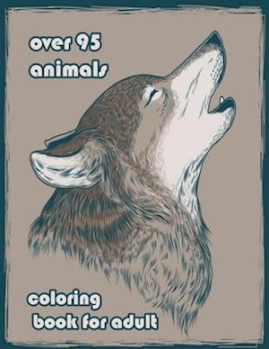 over 95 animals coloring book for adult