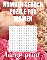 Number Search Puzzle for women