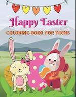 Happy Easter Coloring Book For Teens