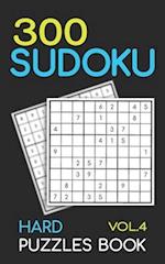 300 Sudoku Hard Puzzles Book Vol.4