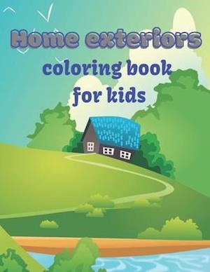 Home exteriors coloring book for kids: Coloring Book with Beautiful Pages of Exterior Design Houses and Buildings Architecture Detailed and Relaxing 8