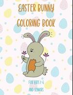 Easter Bunny Coloring Book For Kids 1-4 And Seniors