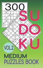 300 Sudoku Medium Puzzles Book Vol.2