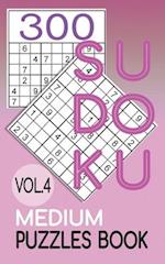 300 Sudoku Medium Puzzles Book Vol.4