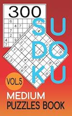 300 Sudoku Medium Puzzles Book Vol.5