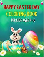 Happy Easter Day Coloring Book for Kids Ages 4-6