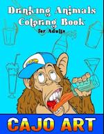 Drinking Animals Coloring Book for Adults