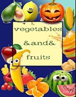Vegetables And Fruits: Coloring Book/apricot/cherry/kiwi/pumpkin/mushroom/tomato... 