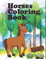 Horses Coloring Book