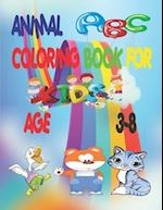 Animal ABC Coloring Book for Kids Age 3-8