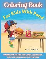 Coloring Book For Kids With Food