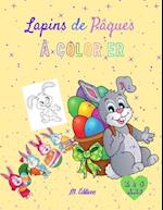 Lapins de Pâques à colorier