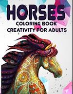 horses coloring book creativity for adults