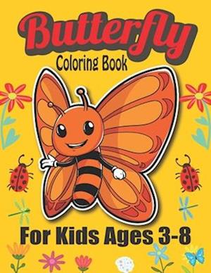 Butterfly Coloring Book For Kids Ages 3-8