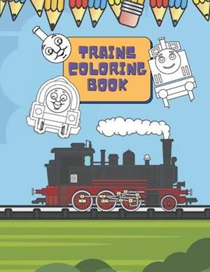 Trains Coloring Book