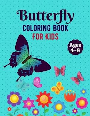 Butterflies Coloring Book For Kids: 50 Amazing Beautiful Butterflies Design For Stress Relieving