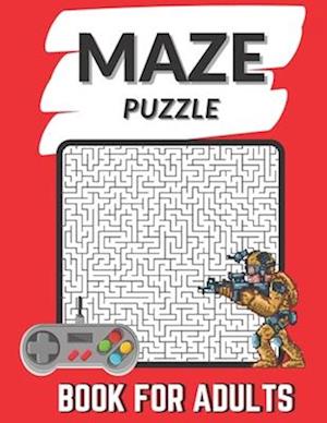 Maze Puzzle Book For Adults