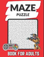 Maze Puzzle Book For Adults