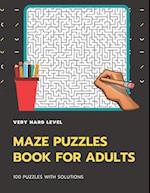 Maze Puzzles Book For Adults