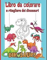 Libro da colorare e ritagliare dei dinosauri