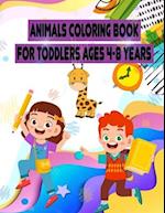 Animals coloring Book for Toddlers ages 4-8 years