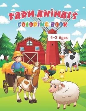 Farm Animals Coloring Book Ages 1-2