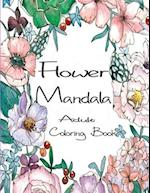 Flower Mandala Adult Coloring Book