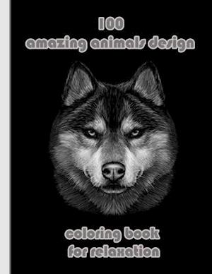 100 amazing animals design coloring book for relaxation