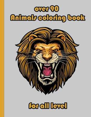 over 90 Animals coloring book for all level