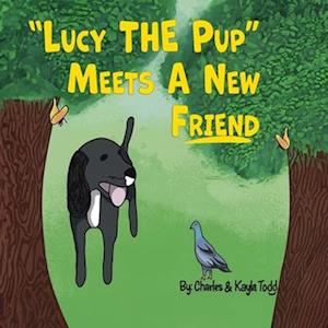 Lucy the pup meets a new friend