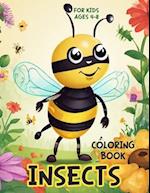 Insects Coloring Book: 32 Coloring Pages For Insects and Animal Lovers | 8.5"x11" 