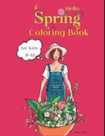 Hello Spring Coloring Book for Kids