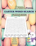 HAPPY EASTER WORD SEARCH PUZZLES BOOK : 100 Puzzles 1700+ Easter words Across 10 Categories like: Easter Traditions, Culture, Rituals etc. Solutions f