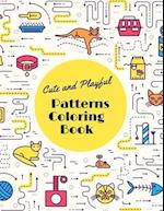 Cute and Playful Patterns Coloring Book:: animals coloring book For Kids Ages 4-12 