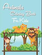 Animals Coloring Book for Kids: Cute Animals, Various Fun Designs with Animals - Over 40 amazing unique designs for Kids Aged 3-8 