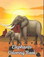 Elephants Coloring Book: 50 One Sided Elephant Designs Coloring Book Elephants Stress Relieving100 Page Elephants Coloring Book for Stress Relief and