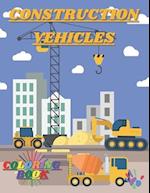 Construction Vehicles Coloring Book