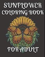 Sunflower Coloring Book for Adult