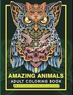 Amazing Animals Adult Coloring Book