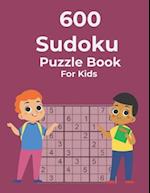 600 Sudoku Puzzle Book For Kids