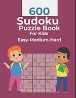 600 Sudoku Puzzle Book For Kids Easy-Medium-Hard