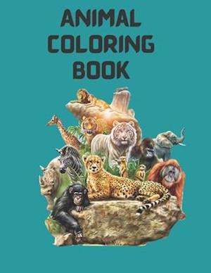 Animal Coloring Book: For Kids Aged 3-8, Animal coloring book for kids