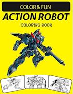 Action Robot Coloring Book