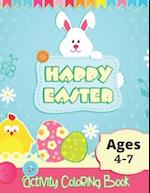 HAPPY EASTER Activity Coloring Book